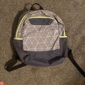 Grey & green book bag